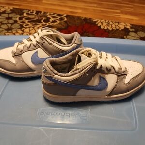 Nike Kids Gray and Light Blue Sneakers